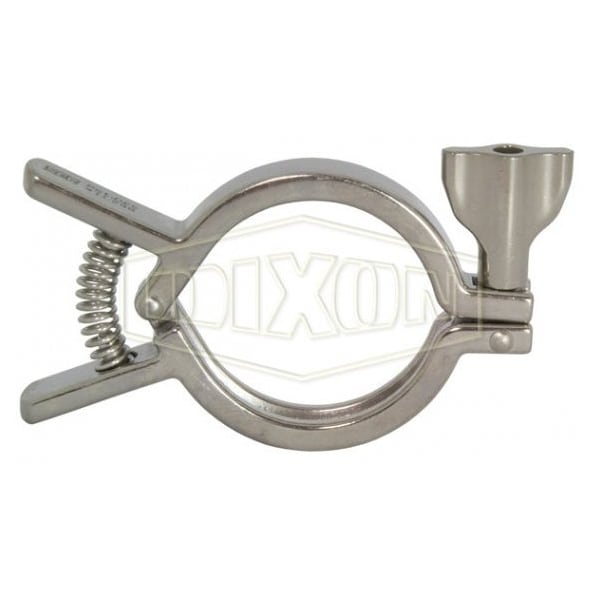 Squeeze I-Line Clamp, 1 to 1-1/2 in Tube, 304 Stainless Steel